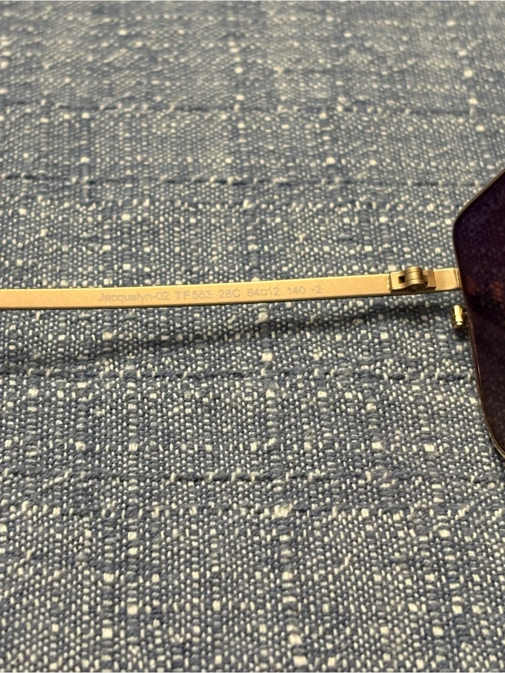 Tom Ford Jacquelyn Gold Frame Cat Eye Sunglasses with Gray Lenses
